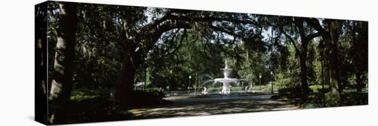 Fountain in a Park, Forsyth Park, Savannah, Chatham County, Georgia, USA-null-Premier Image Canvas
