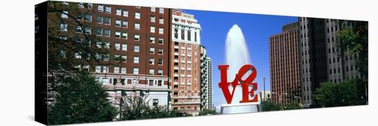 Fountain in a park, Love Park, Philadelphia, Pennsylvania, USA-null-Premier Image Canvas