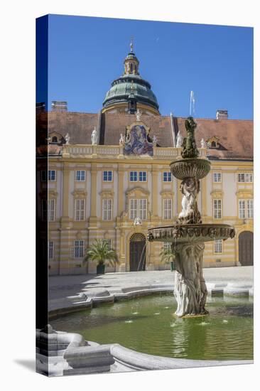 Fountain in courtyard of Abbey, Melk, UNESCO World Heritage Site, Lower Austria, Austria, Europe-Rolf Richardson-Premier Image Canvas
