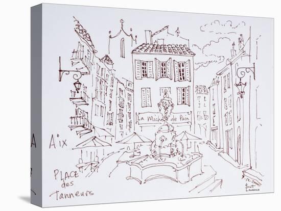 Fountain in Place des Tanneurs, Aix en Provence, France-Richard Lawrence-Premier Image Canvas