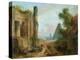 Fountain of Minerva, Rome, 1772-Hubert Robert-Premier Image Canvas