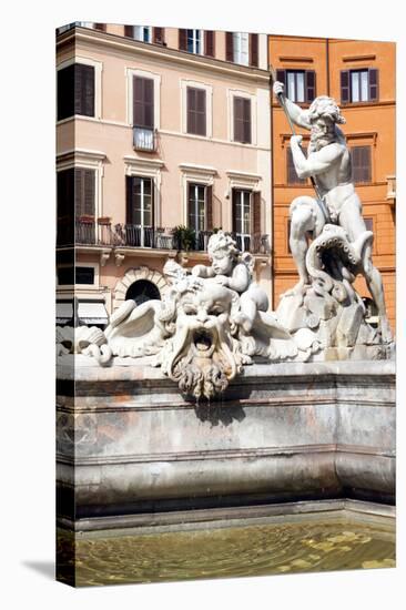 Fountain of Neptune, Piazza Navona, UNESCO World Heritage Site, Rome, Lazio, Italy, Europe-Nico Tondini-Premier Image Canvas