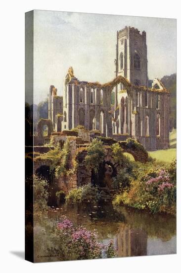 Fountains Abbey-Ernest W Haslehust-Stretched Canvas