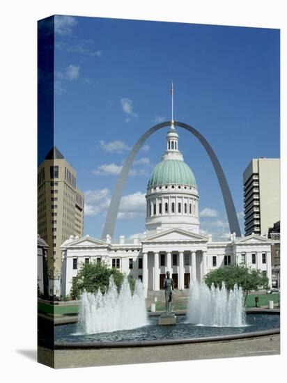 Fountains and Buildings in City of St. Louis, Missouri, United States of America (USA)-Adina Tovy-Premier Image Canvas