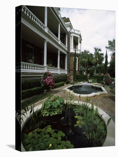 Fountains in Front of Mansion, Calhoun Mansion, Charleston, Charleston County, South Carolina, USA-null-Premier Image Canvas