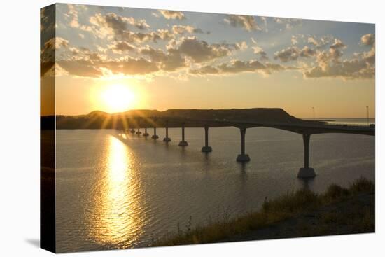 Four Bears Bridge Stretches across the Missouri River, North Dakota-Angel Wynn-Premier Image Canvas