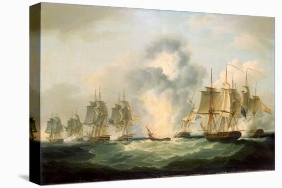 Four British Frigates Capturing Spanish Treasure Transport Ships, Intended to Reinforce France's Wa-Francis Sartorius-Premier Image Canvas