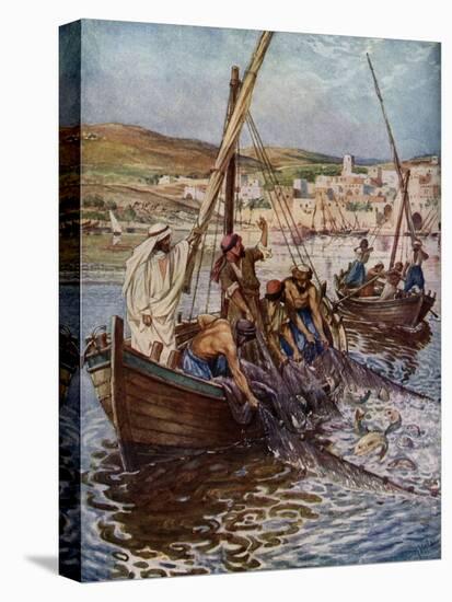 Four fishermen are called as disciples - Bible-William Brassey Hole-Premier Image Canvas