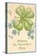 Four-Leaf Clover and Violets-null-Stretched Canvas