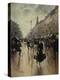 Four PM at the Carrefour Drouot and the Grand Boulevard-Jean Béraud-Premier Image Canvas