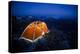 Four Season Tent Set Up with Christmas Lights in Mount Rainier National Park, Washington-Dan Holz-Premier Image Canvas