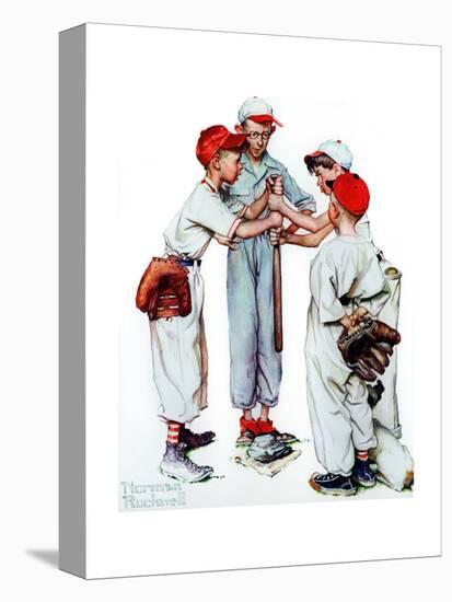 Four Sporting Boys: Baseball-Norman Rockwell-Premier Image Canvas