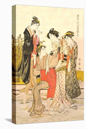 Four Women-Kitagawa Utamaro-Stretched Canvas