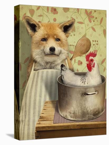 Fox and Chicken-J Hovenstine Studios-Premier Image Canvas