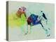 Fox Terrier Watercolor-NaxArt-Stretched Canvas