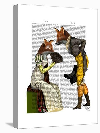 Foxes Courting-Fab Funky-Stretched Canvas