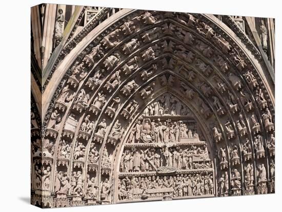 France, Alsace, Strasbourg, portal of Strasbourg Münster.-Roland T. Frank-Premier Image Canvas