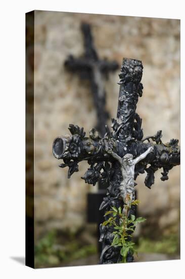 France, Basse-Normandy, Manche, Cemetery of the Abbey Mont-Saint-Michel, Crucifix-Andreas Keil-Premier Image Canvas