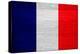 France Flag Design with Wood Patterning - Flags of the World Series-Philippe Hugonnard-Stretched Canvas