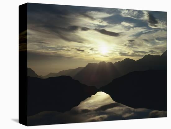 France, Lac Noir L'Alpe D'Huez, Evening Sun-Thonig-Premier Image Canvas