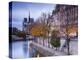 France, Paris, Cathedral Notre Dame Cathedral and Ile St-Louis, Dawn-Walter Bibikow-Premier Image Canvas