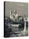 France, Paris,Cathedrale Notre Dame and the Pont De La Tournelle Bridge-Walter Bibikow-Premier Image Canvas
