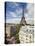 France, Paris, Eiffel Tower, View over Rooftops-Gavin Hellier-Premier Image Canvas