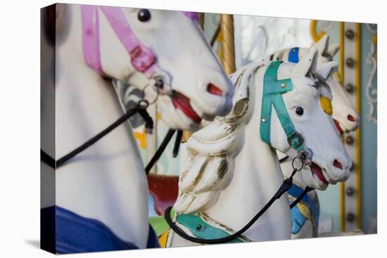 France, Paris, Jardin of the Tuileries, Roundabout, Horses, Detail-Rainer Mirau-Premier Image Canvas