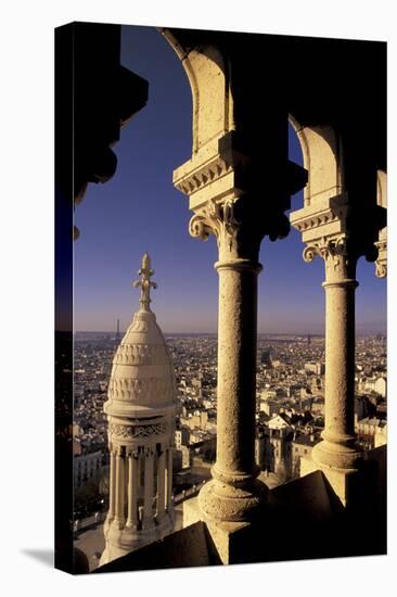 FRANCE, Paris.  View from Sacre-Coeur de Basilica through arches-Inger Hogstrom-Premier Image Canvas