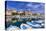 France, Provence, Bouches-Du-Rh™ne, Riviera, La Ciotat, Old Harbour with Church Notre Dame-Udo Siebig-Premier Image Canvas