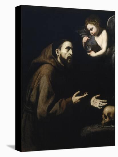 Francis of Assisi and the Angel with the Water Bottle, 1636-1637-José de Ribera-Premier Image Canvas