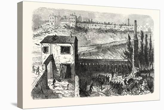 Franco-Prussian War: View of the Soap Factory in Le Bourget During their Occupation 11-3 Clock in t-null-Premier Image Canvas