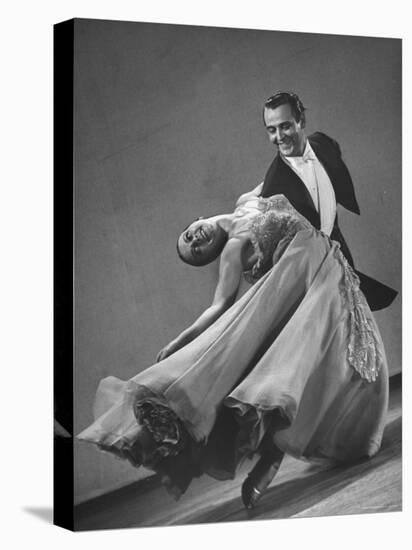 Frank Veloz and Yolanda Casazza, Husband and Wife, Top U.S. Ballroom Dance Team Performing-Gjon Mili-Premier Image Canvas