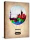 Frankfurt Air Balloon-NaxArt-Stretched Canvas