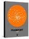 Frankfurt Orange Subway Map-NaxArt-Stretched Canvas