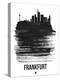 Frankfurt Skyline Brush Stroke - Black-NaxArt-Stretched Canvas