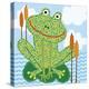 Frankie The Frog-Jessie Eckel-Stretched Canvas