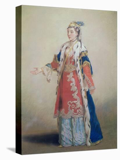 Frankish Woman from Pera, Constantinople, 1738-43-Jean-Etienne Liotard-Premier Image Canvas