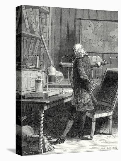 Franklin in His Laboratory of Physics in Philadelphia-null-Premier Image Canvas