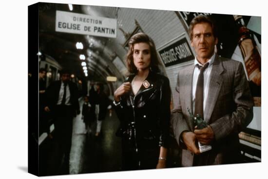 FRANTIC, 1988 directed by ROMAN POLANSKI Emmanuelle Seigner and Harrison Ford (photo)-null-Stretched Canvas