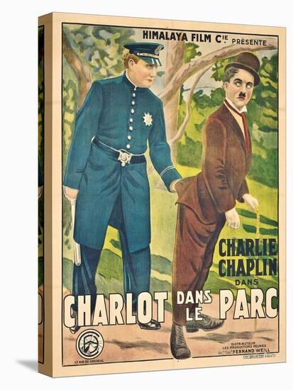 Französisches Werbeplakat für Charlie Chaplins vierten Film 'In The Park' (1915)-null-Premier Image Canvas