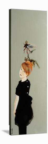 Freckled Girl with Black Prince Cicada, 2016-Susan Adams-Premier Image Canvas