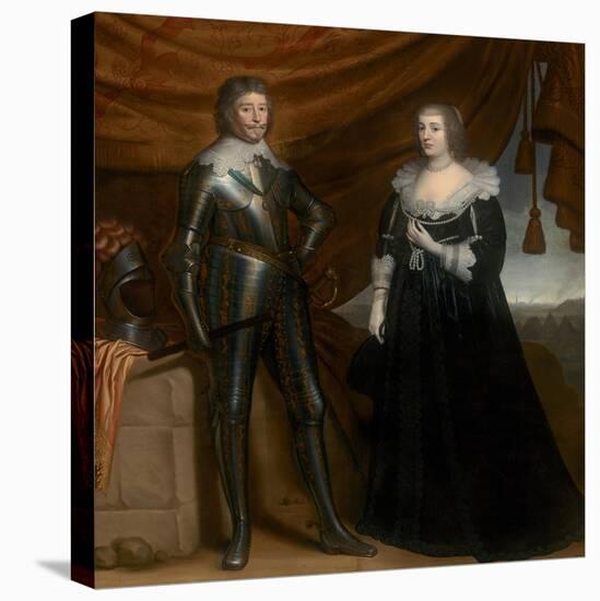 Frederik Hendrik and Amalia of Solms-Braunfels, C.1637-8 (Oil on Canvas)-Gerrit van Honthorst-Premier Image Canvas