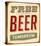 Free Beer Tomorrow Sign-null-Stretched Canvas