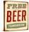 Free Beer Tomorrow Sign-null-Stretched Canvas
