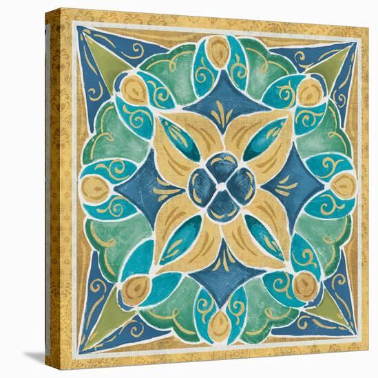 Free Bird Mexican Tiles II-Daphne Brissonnet-Stretched Canvas