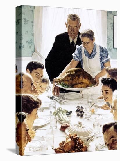 "Freedom From Want", March 6,1943-Norman Rockwell-Premier Image Canvas