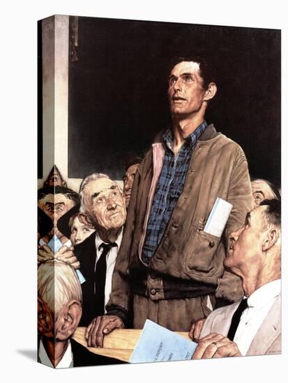 "Freedom Of Speech", February 21,1943-Norman Rockwell-Premier Image Canvas