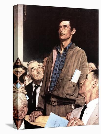 "Freedom Of Speech", February 21,1943-Norman Rockwell-Premier Image Canvas