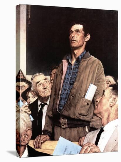 "Freedom Of Speech", February 21,1943-Norman Rockwell-Premier Image Canvas